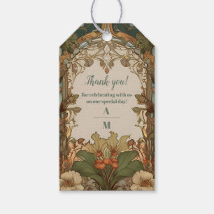 Flora Vintage Art Nouveau Wedding Gift Tags