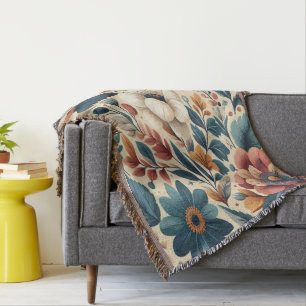 Flora warms Throw Blanket
