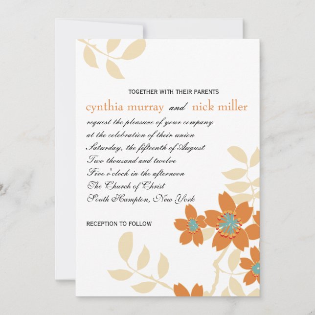 Flora - Wedding invitations (Front)