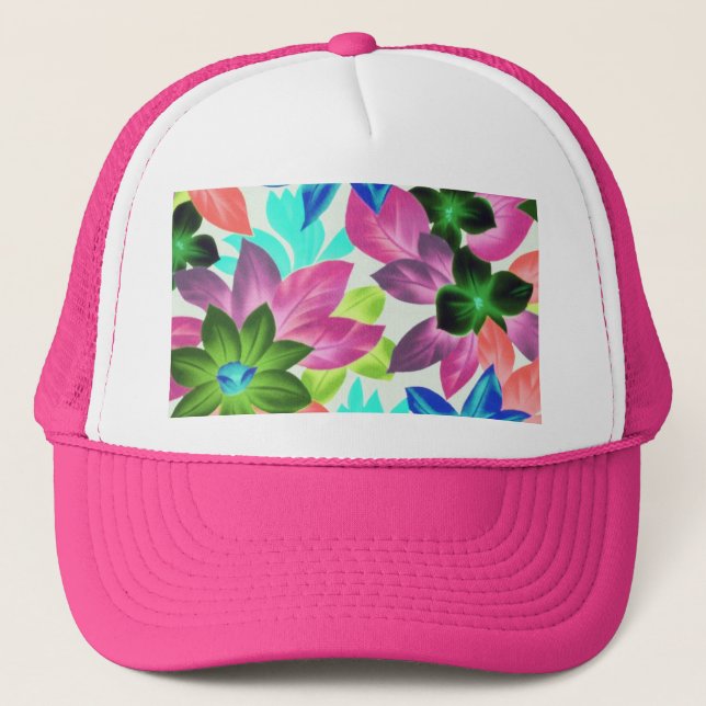Floral1i Trucker Hat (Front)