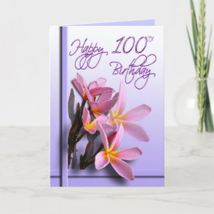 Floral 100th Birthday Congratulations Card