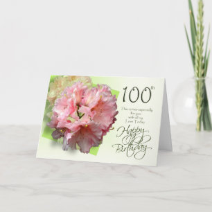 Floral 100th Birthday Congratulations Card