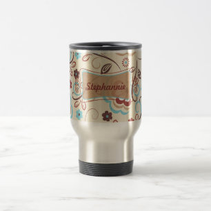 Floral 15 oz. Stainless steel Travel Mug Cup
