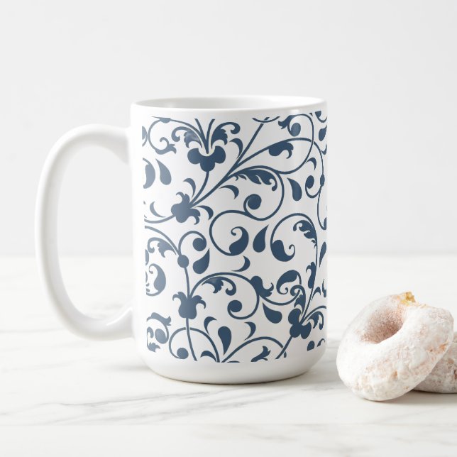 Floral 15oz Coffee Mug (With Donut)