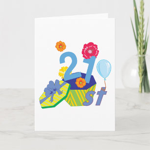 Floral 21st Birthday Greeting Cards