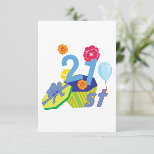 Floral 21st Birthday Invitations