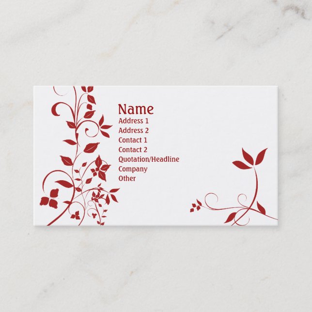 Floral 22 business card (Front)