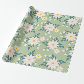 Floral 30 Inches * 45 Feet Glossy Wrapping Paper