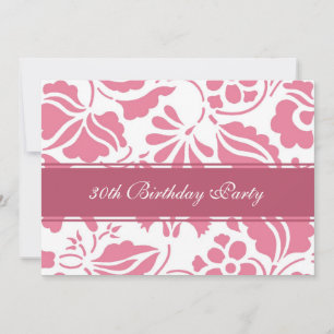 Floral 30th Birthday Party Invitations