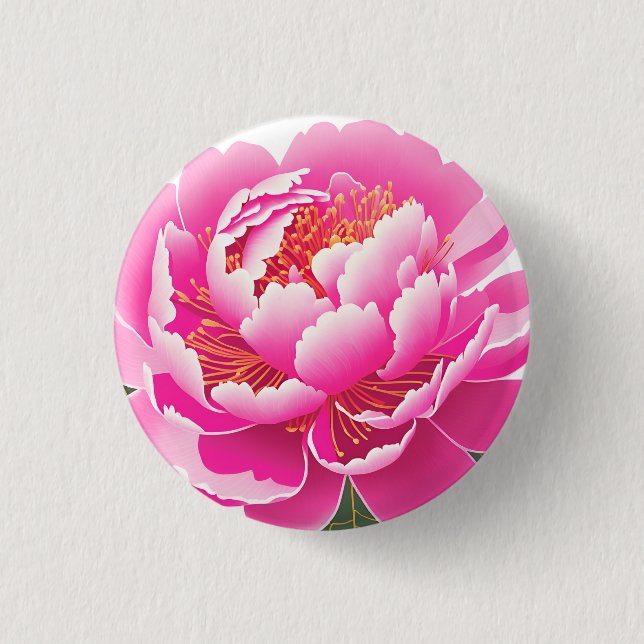 Floral 3 Cm Round Badge (Front)