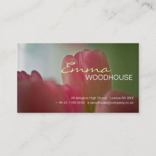 Floral 3 - Pink Tulip Business Card