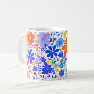 Floral 3D with Colorful pattern Flowers, Gift Coffee Mug