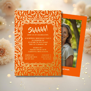 Floral 40th Custom Photo Surprise Birthday