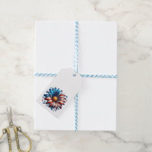 Floral 4th of July Gift Tags