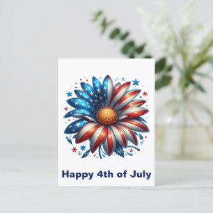 Floral 4th of July Postcard
