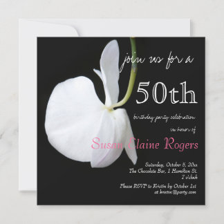 Floral 50th Birthday Invitation