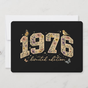 Floral 50th Birthday Limited Edition 1976 Invitation