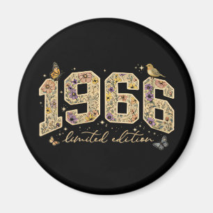 Floral 60th Birthday Limited Edition 1966 Magnet