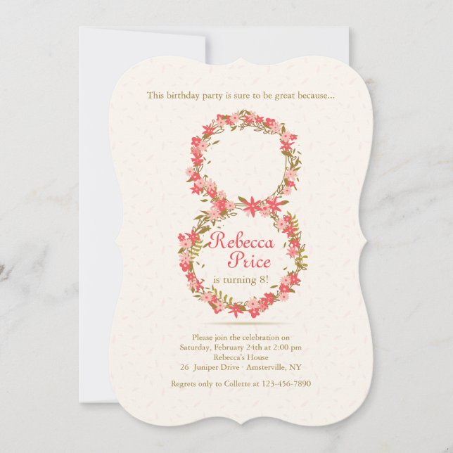 Floral 8 Invitation (Front)
