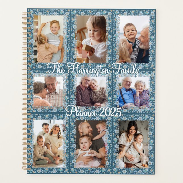 Floral 9 photo collage planner (Front)
