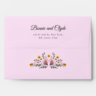 Floral A7 RSVP Envelope For Weddings And Events