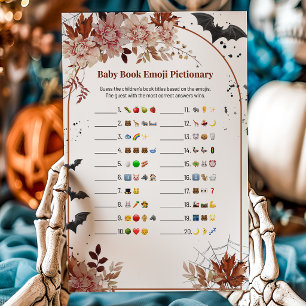 Floral A Little Boo Girl Emoji Pictionary Game