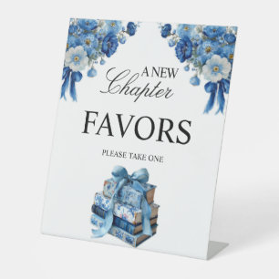 Floral A New Chapter Bridal Shower Tabletop Sign