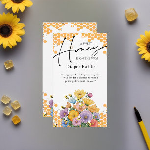 Floral A Sweet Honey Bee Baby Shower Enclosure Card
