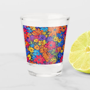 Floral Abstract #577 Shot Glass