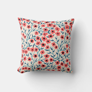 Floral Abstract: Blooming Vintage Pattern. Cushion