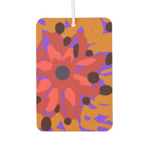 Floral abstract car air freshener