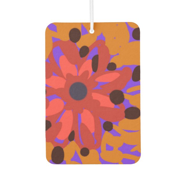 Floral abstract  car air freshener (Front)