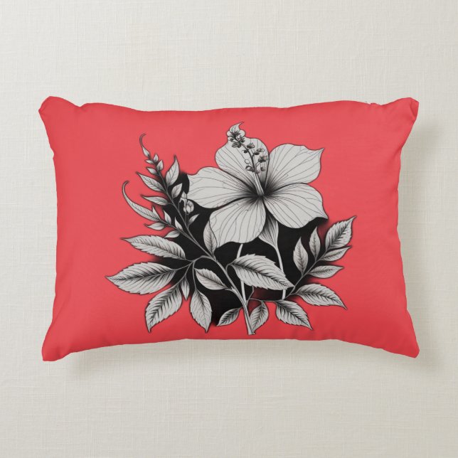 floral abstract decorative cushion (Front)