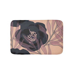Floral abstract elegance, artistic background. bath mat
