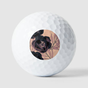 Floral abstract elegance, artistic background. golf balls