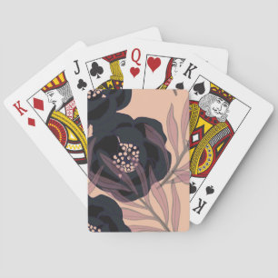 Floral abstract elegance, artistic background. playing cards