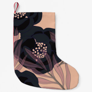 Floral abstract elegance, artistic background. small christmas stocking