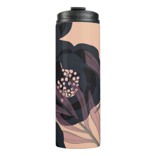 Floral abstract elegance, artistic background. thermal tumbler