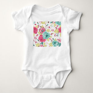 Floral Abstract Elegance Seamless Background. Baby Bodysuit