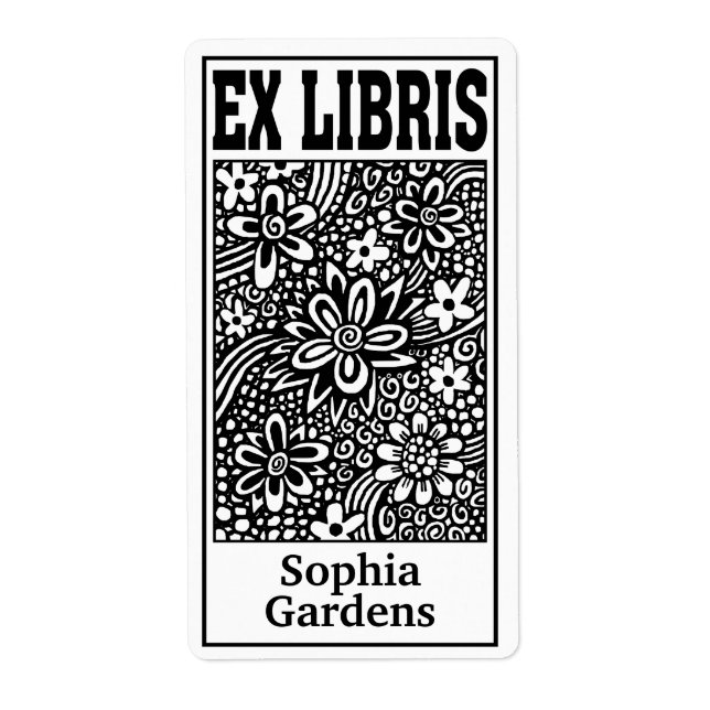Floral Abstract Ex Libris (Front)