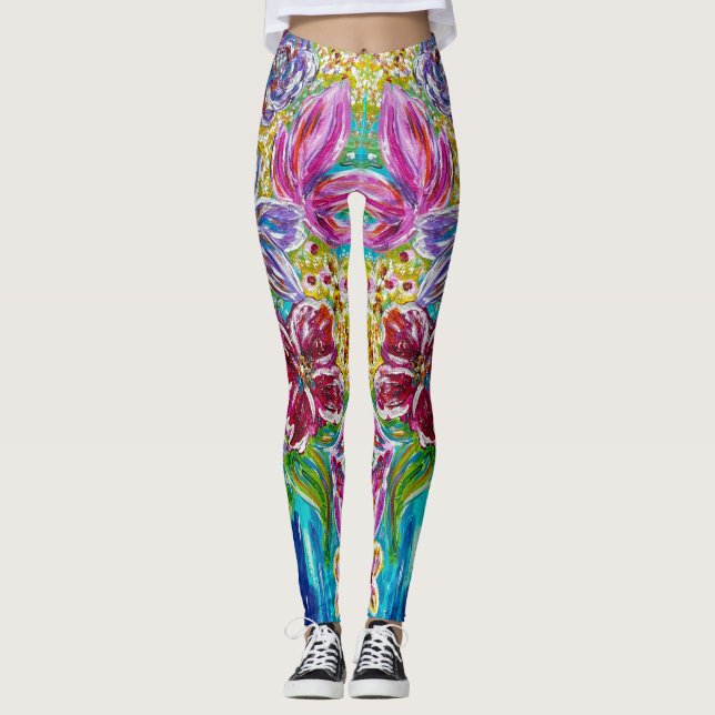 Floral Abstract leggings (Front)