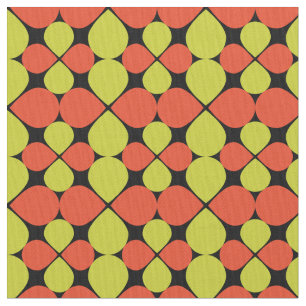 Floral Abstract Retro Pattern Fabric