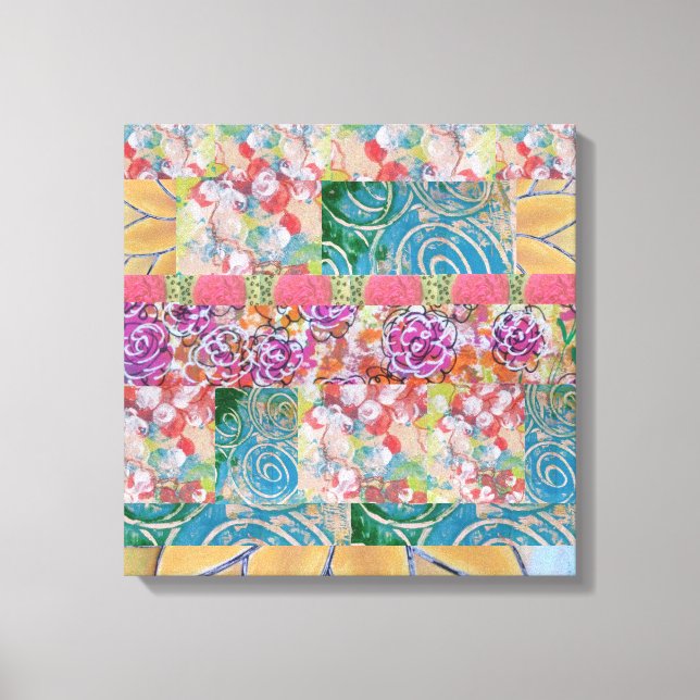 Floral Abstract Stretched Canvas Print (Front)