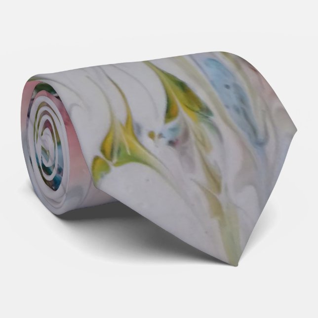 Floral abstract tie (Rolled)