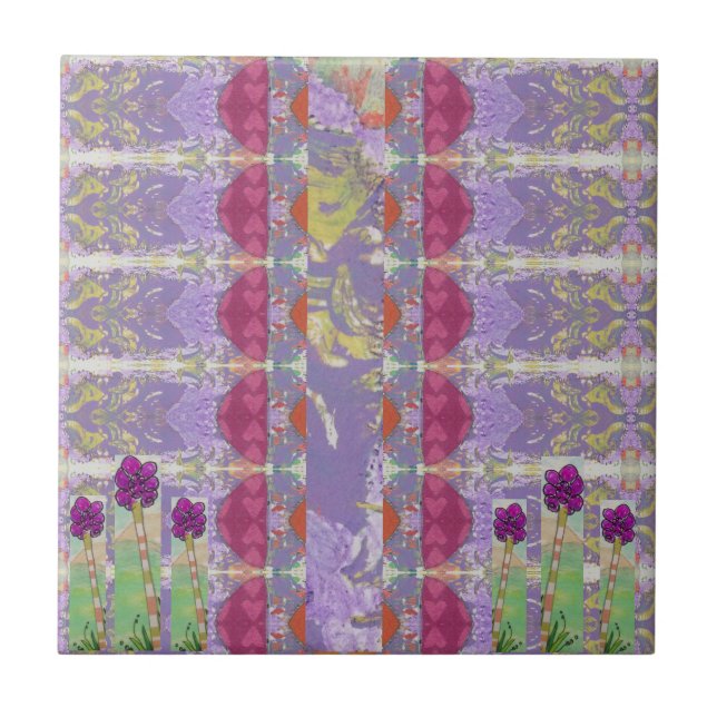 Floral Abstract Tile (Front)