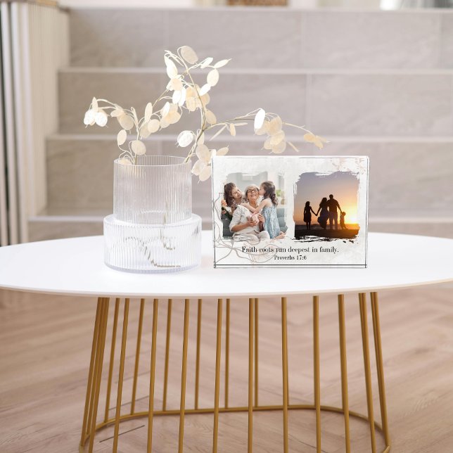 Floral Abstract with Quote & Bible Verse Photo  Block (Creator Uploaded)