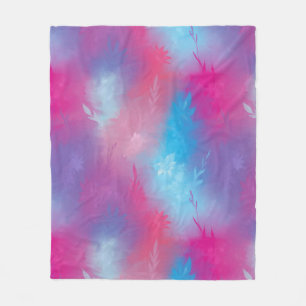 Floral abstraction fleece blanket