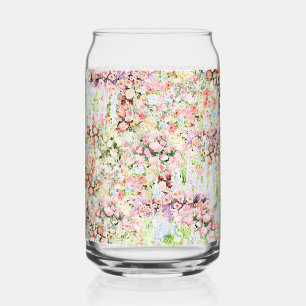 floral abundance french garden chateau baby shower can glass