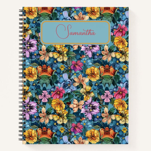 Floral Abundance Spiral Notebook (Front)