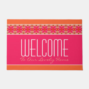 Floral Accented Designer Doormat